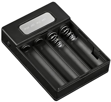 SHOOYIO Charging Power Shell 18650 Akkubox Hülle mit Licht & Indikatoren Batteriehalter Ladegeräte Pack Shell für Handy Ladeset