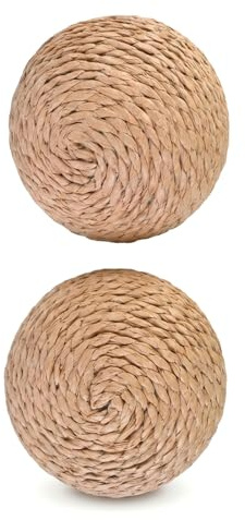 Solvio 2PCS Interactive Cat Toy Balls, Durable Sisal Scratching Ball | Wear-Resistant Chew Toys for Furniture Protection, Pet Entertainment and Exercise