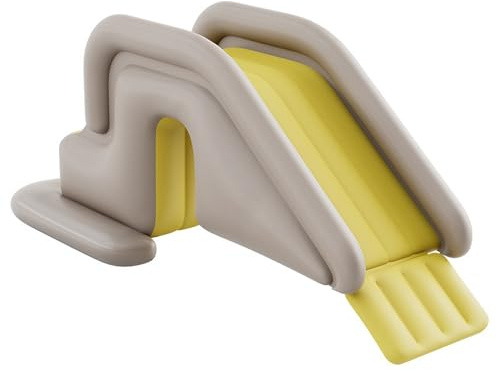 Toboggan de piscine gonflable, toboggan de piscine, ponton gonflable avec large base d'eau – Installation facile en PVC intérieur/extérieur pour enfants et adultes (kaki, comprend une pompe à pied)
