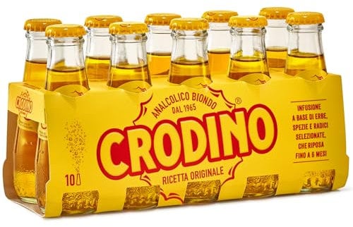 Crodino Biondo - Aperitivo Analcolico Pronto da Bere, 10 Bottigliette da 10 cl