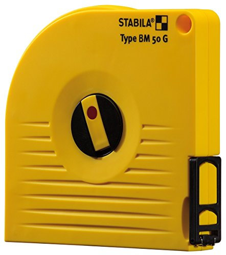 STABILA Bandmaß BM 50 G, 30 m, Glasfaser - Messband, mit Universalhaken