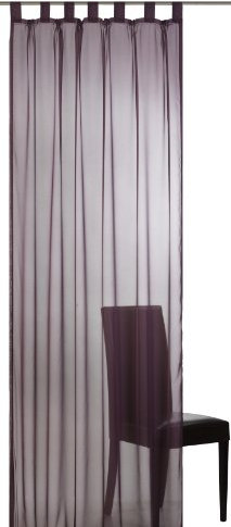 Elbersdrucke transparenter Gardine mit Schlaufen Plana 10 lila violett 245x140cm Vorhang Schlaufenschal für Wohnzimmer Schlafzimmer Flur Küche Büro 183677