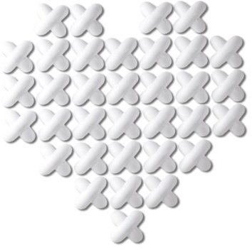 Umbra Kreuzstich-Wanddekoration, Weiß