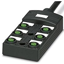 PHOENIX CONTACT SACB-6/12-5.0PUR SCO P Sensor/Aktor-Box, 6 Anzahl der Steckplätze, 5 Polzahl, 5m Leitungslänge, 944.300g