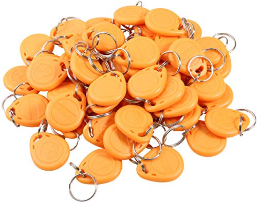UHPPOTE EM4100 EM4102 125KHz RFID EM-ID Karte Tag Token Schlüsselkette Keyfob Lesen Nur Gelb (Packung mit 100)