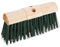Heavy Duty Wooden Broom Head Stiff Heavy Duty Saddle Back Brush Head PVC Bristle Farm Yard Broom - Colour of Bristles May Vary