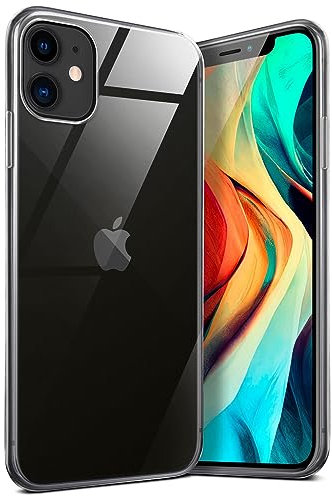 moex Aero Case pour iPhone 11 Coque Silicone Ultra Fine Transparente, Étui Souple Clair Mince Antichoc, Housse Gel Flexible, Backcover Résistant Soft Touch Discret, incolore Transparent