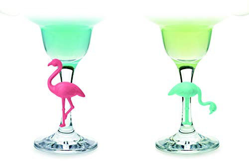 Vin Blumenstrauß Flamingos Glasmarker Set aus Silicon Verben Original