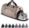 Fitgriff® Sporttasche & Reisetasche für Damen und Herren - mit Schuhfach & Nassfach - Tasche für Sport, Fitness & Reisen - Trainingstasche, Gym Bag (Sand, 48 x 26 x 25 cm (Small))