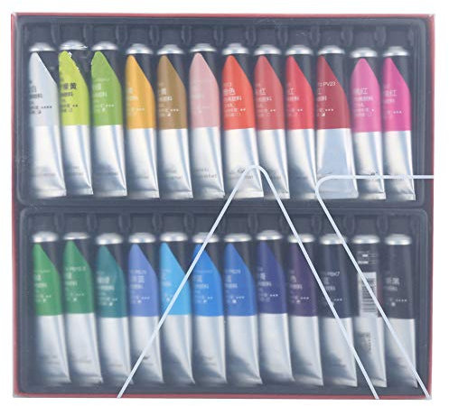 24 couleurs ensemble de peinture acrylique matériau imperméable non toxique pour mur bricolage tissu en céramique meilleur pour les débutants artiste professionnel