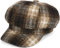 styleBREAKER Damen Ballonmütze in Karo Optik, Schirmmütze kariert Vintage Style, Bakerboy Schiebermütze, Newsboy Cap 04023077, Farbe:Braun-Beige