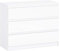 Target Home Kommode mit DREI Schubladen Sideboard Mehrzweckschrank Schrank fur Wohnzimmer Schlafzimmer Kinderzimmer Garderobe Flur 2 Farbvarianten (45x106x84.5 cm LxBxH) (Weiß)