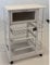 Marvin Carrello Cucina Salvaspazio In Legno Di Faggio Con Cassetto E Cesti Contenitori Portabottiglie Vino 4 Ruote Girevoli Portapane Portafrutta Portavivande Ripiano Lavoro Con Piastrelle (Bianco)