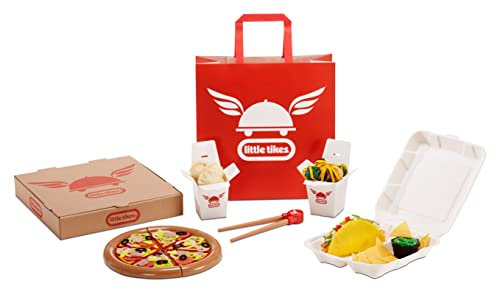 little tikes Mon Premier Repas à emporter– Jouet fictif réaliste avec + de 200 Accessoires Dont des Tacos, Pizza, Noodles & + - Encourage l’Imagination & la créativité – 3 Ans +