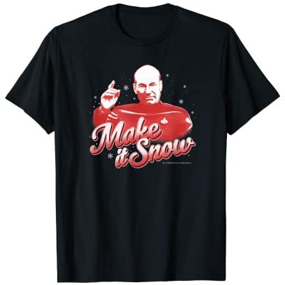 Star Trek: The Next Generation Christmas Picard Make It Snow T-Shirt