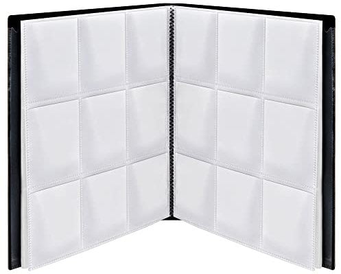 Sammelkarten Alben Transparent Kartenhalter, Leere Sammelmappe Pokemon Sammelalbum mit Wasserdichte Buchdeckel Sammelhüllen 720 Pockets/ 40 Seiten Karten Hüllen