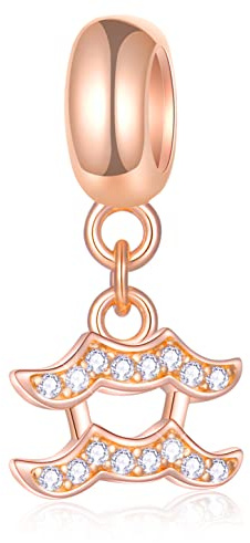GLOWDAS Aquarius Zodiac Sign Charms With CZ fit Pandora Valentines Bracelet