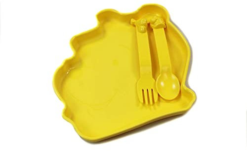 Tupperware Disney - Plato y cubiertos para niños, diseño de Winnie-Pooh, color amarillo