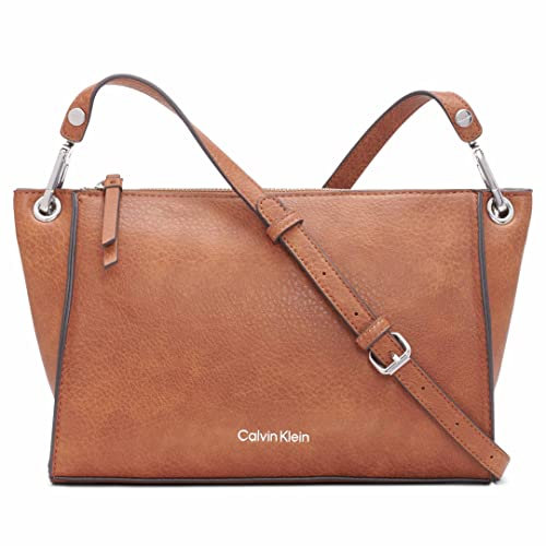 Calvin Klein Damen Crossbody Reyna Umhängetasche, Karamell-Kombi
