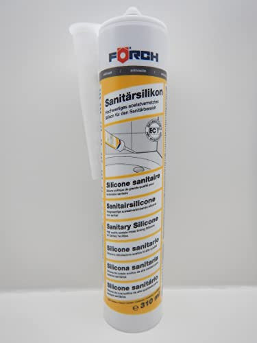 FÖRCH SILIKON SANITÄRSILIKON BADSILIKON ANTHRAZIT GRAU BAD KÜCHE GLASBAU 310ML (1)