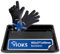 VIOKS Backblech Set - 46 x 37 cm Ersatz für Tiefes Beko 462x371x40 mm 219440101 & 2x Backhandschuhe Ofenhandschuhe Silikon - Backofen Zubehör