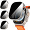 Diruite 3-Stück Hülle für Apple Watch Ultra/Ultra 2 49mm Schutzhülle Anti Spy,Hard PC Rundum Ultradünne Schutz Case für iWatch Ultra/Ultra 2 49mm Privatsphäre Glas Displayschutz
