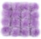 12 STK 10-11cm Kunstfell Pompons, Kunstfell Bommeln zum Basteln, Künstliche Fellbommel Flauschige Bommel Pom Pom zum Basteln DIY Kreative Handwerk Mützen Handschuhe Tasche Anhängern Dekor,Helles Lila
