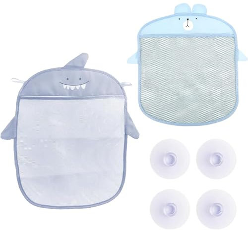 2 PCS Mesh Bath Toy Storage - Mesh Bath Toy Storage Bags -The Perfect Net for Bathtub Toys & Bathroom Organizer Bag -Easy Storage of Bath Toys and Other Bathroom Items