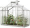 GFP Gewächshaus Orchidee 2 Alu-Rahmen 256 x 131 cm Polycarbonat Platten - mit Fundamentrahmen & automatischem Fensteröffner Transparent