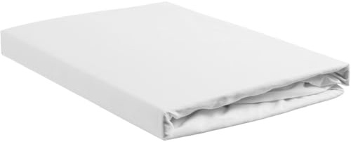 Ambiante Splittopperspannlaken Cotton Uni für 18cm hohe Matratzen Farbe White Größe 160x200