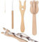 Krujecnt Strickwerkzeuge Aus, 4 Stück Geflochtene Werkzeuge Für Stricken Handwerke, Gabel Typ Hölzerne Strickgabel Werkzeuge Und Big Eye Needle Set Für Armbänder Halsketten