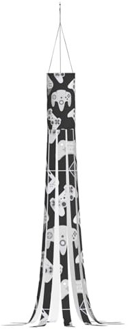 Game Controller Print Halloween Series Windsack - Ghost Themed Hanging Outdoor Decorations 59 Inches