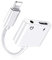 Headphone Adapter for iPhone [MFi Certified] 2 in 1 Light-ning to 3.5 mm Headphone Jack Aux Audio and Charger Cable Splitter Adapter Dongle Compatible with iPhone 14/13/12/11/XS/XR/X/8/8 Plus/7/7 Plus