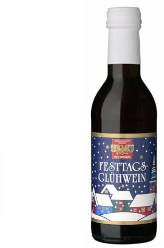 Württemberger Wein Heilbronner Festtagsglühwein kleine Flasche Inkl FeinWert E-Book (1 x 0,25l, Rot)