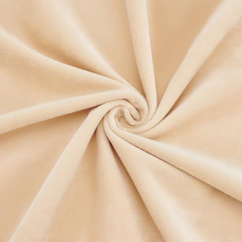 OLYCRAFT Stoff Zur Puppenherstellung 1.6x1 m Beige Waldorf Puppenhautstoff Hauttonstoff Samt Interlock Strick 0.5mm Dick Samt Puppenhautfarbener Stoff Zum Puppenmachen DIY Nähen Handgefertigt