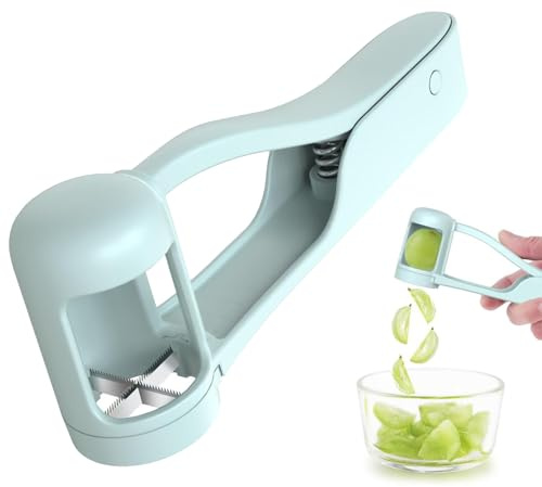 OWLMATE Traubenschneider, Traubenschneider Baby, Weintrauben Schneider Viertelschneider Werkzeug für Gemüse Obstsalat Kuchendekoration, Edelstahl Küchenhelfer