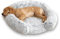 SUOXU Hundebett, Mittelgroße Hunde Orthopädisches Hundebett Abnehmbar und Waschbar, Hundekissen Flauschig Beruhigendes Hunde und Katzen Bett, C-Shape Donut Kuscheliges Haustierbett