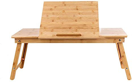 KROVEDY Holz TV Tablett Abnehmbare Seite Snack Ende Couch Konsole Tisch Laptop Schreibtisch mit Lagerung Bett Sofa Essen