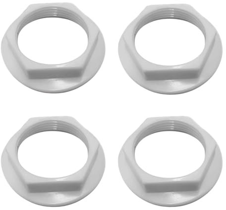 SEKORO Plastic Backnut 1/2'' BSP for Bathroom Sink Taps - Pack of 4