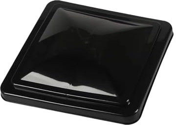 claraboya Caravana Cubierta Ventilación Techo Autocaravana Tapa Autocaravana 14x14 Pulgadas Cubierta Ventilación Flujo Aire Metal para Autocaravana claraboya(Black)
