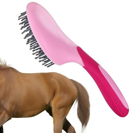 Professionelle Pferdebürste, Mähnen- und Schweifkamm, Pferdepflegebürste, Mähnenpflege-Werkzeug, Haustier-Massagebürste, rutschfester Fellpflegekamm, Pferdeschwanz-Haarbürste, Mähnenpflegebürste,
