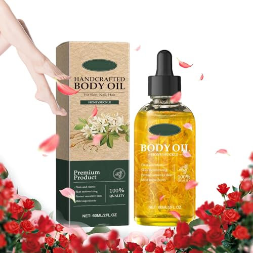 Vanilla Rose Body Oil, Handcrafted Premium Grade Oil for Skin and Hair, Body Oils for Women, Body Oil After Shower, Nourishing Hair Care and Body Oil, Nourishing Skin, Nails, And Hair (1)