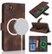 Zouzt Case for iPhone SE 2022/2020/3rd/2rd / 8/7 (4.7), [Compatible with MagSafe] Magnetic PU Leather Wallet Case with Card Holders, Wireless Charging Flip Folio Phone Cover - Vintage Dark Brown