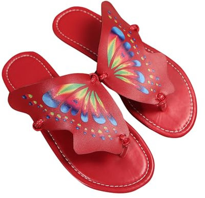 Chaussons Sandales Femme Été Tongs Pantoufles Plates Femme Décor Butterfly Chic Sandales et Nu-Pieds Femme Confortable Nu-pieds Chaussure Femme Bout Ouvert Mules pour Jardin Voyages Piscine Plage