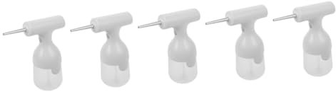 minkissy 5 Sätze Elektrischer Aufschäumer Wasser Flasche Wiederverwendbar Spender Badezimmer Tank Schäumender Gesichtsreiniger Pumpe Zahnpasta Reinigungsmittel Bausatz Abs.pp.silikon Weiß
