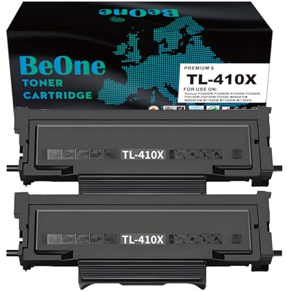 BeOne 2X Kompatibel mit TL-410X TL-410H TL-410 Tonerkartusche 6000 Seiten Kompatibel mit Drucker Pantum P3300DW P3308DW P3300DN P3018DW M6800FDW M6808FDW M7100DW M7108DW M7200FDW M7208FDW (2 Schwarz)