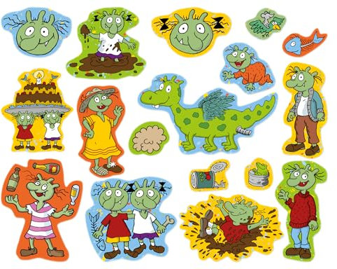 51-teiliges XXL-Konfetti-Set * DIE OLCHIS * als Deko für Kinderparty und Kindergeburtstag | Olchi Tischdeko Streudeko Kinder Geburtstag Party Set