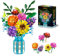 Blumen Bouquet Bausteine Set mit Vase.1853PCS Botanische Sammlung mit Rosen, Sonnenblume, Home Office Dekor für Erwachsene Frauen Mädchen 14+, Valentinstag Muttertag Geburtstag