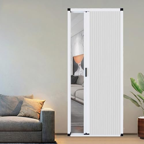 falttür Einziehbare Falttür, 213 Cm Hohe Verdunkelungs-Akkordeontür-Trennwand Für Schlafzimmer, Terrassenschränke, Büromieter(C,42 in x 84 in/106.7 cm x 213 cm)