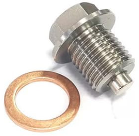 Flewdart Magnetische Ölablassschraube M14 mit dichtring, ablassschraube m14x1,5 Edelstahl Mit Dichtring Dichtung Ölwannenablassmutter Für öLablassschraube Reparatur Die Meisten Auto